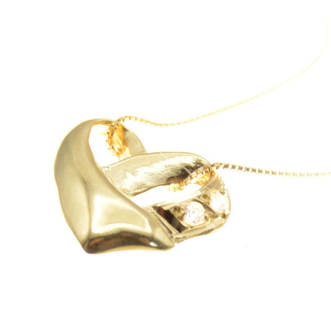 COLLAR MUJER ORO 18K CORAZÓN CON CIRCONITAS 7007M