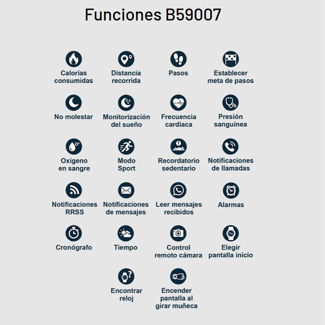 RELOJ UNISEX SMARTWATCH MAREA B59007/11 NEGRO-ROSA