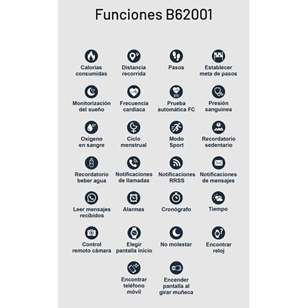 RELOJ UNISEX PULSERA ACTIVIDAD MAREA FUSIA B62001/5