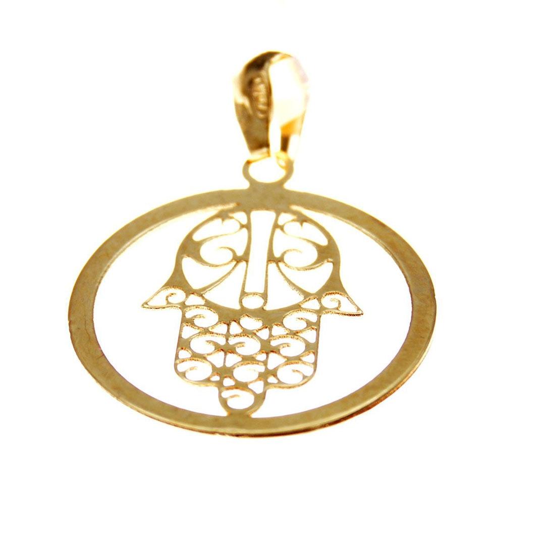 COLGANTE MUJER REDONDO ORO 18K MANO DE FÁTIMA  133M