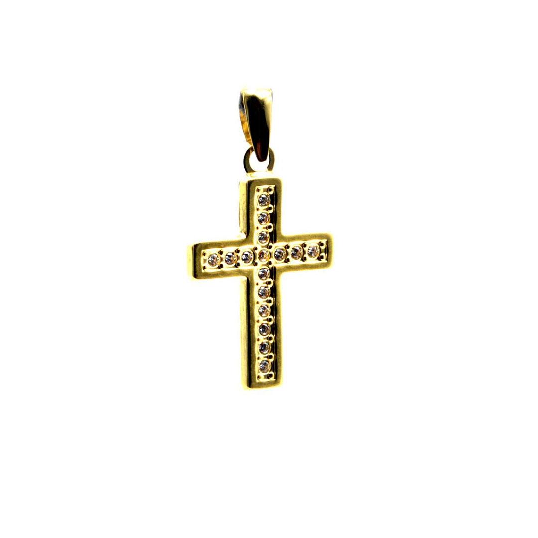 COLGANTE CRUZ ORO 18K CON PIEDRAS 372M