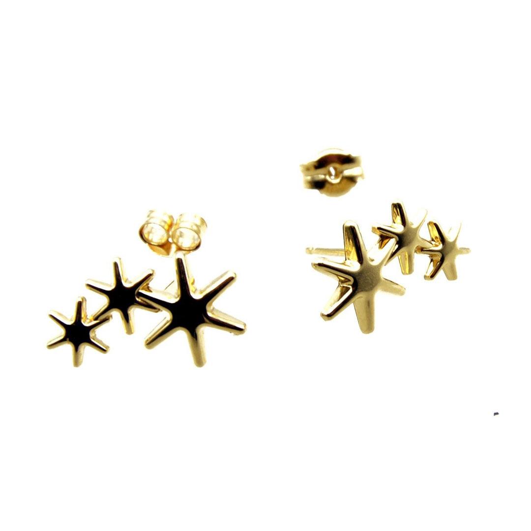 PENDIENTES MUJER ORO 18K  TREPADOR ESTRELLITAS 5645M