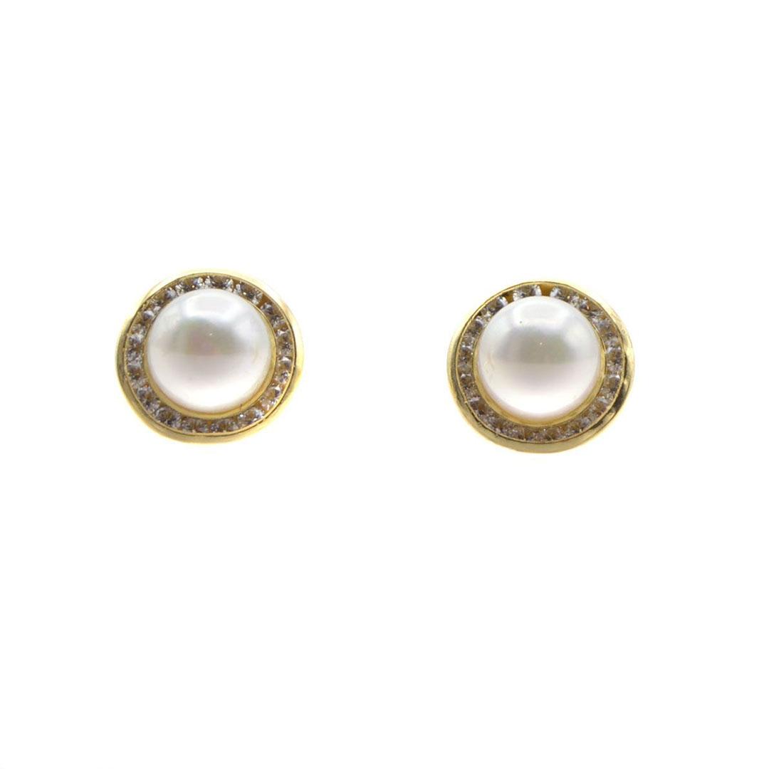 PENDIENTES MUJER ORO 18K CON PERLA 5840M