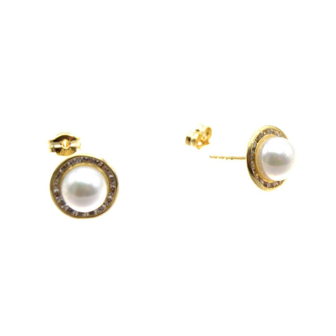PENDIENTES MUJER ORO 18K CON PERLA 5840M