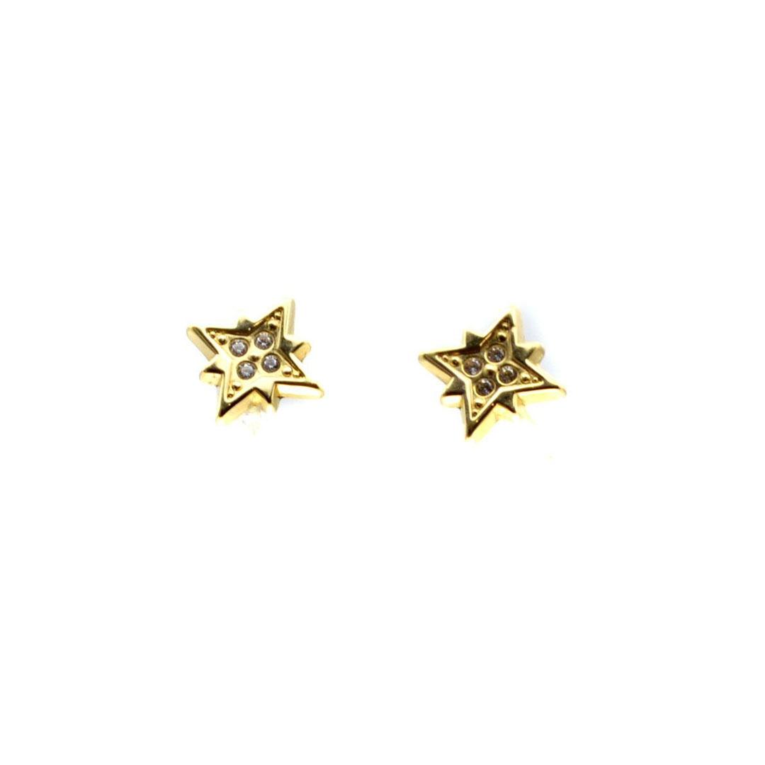 PENDIENTES MUJER ORO 18K Y CIRCONITAS ESTRELLITA 5767M