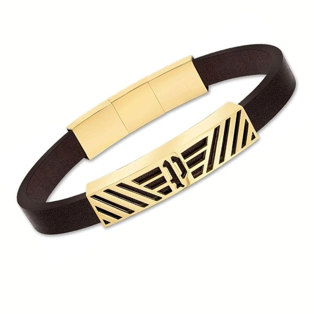 PULSERA HOMBRE POLICE ACERO Y CUERO PEAGB2211703