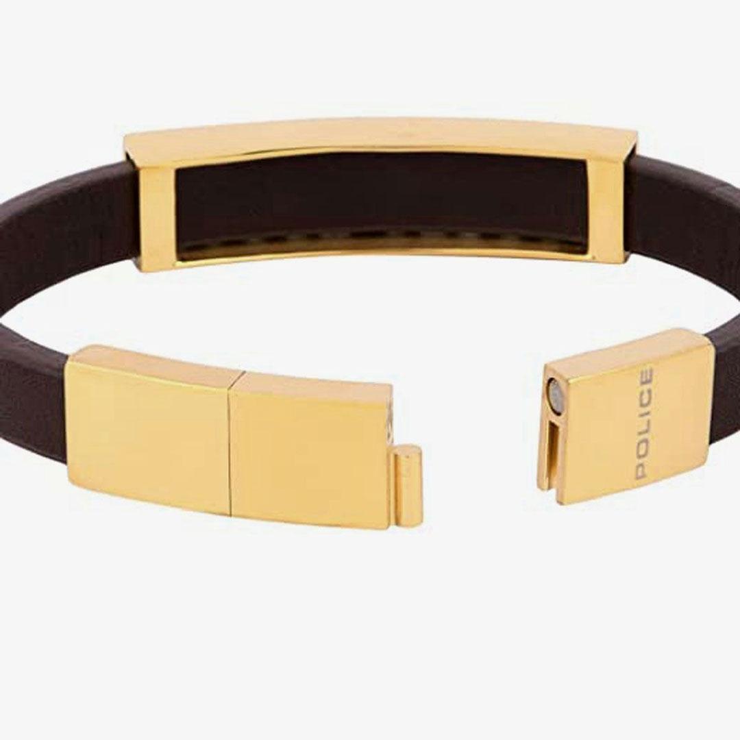 PULSERA HOMBRE POLICE ACERO Y CUERO PEAGB2211703