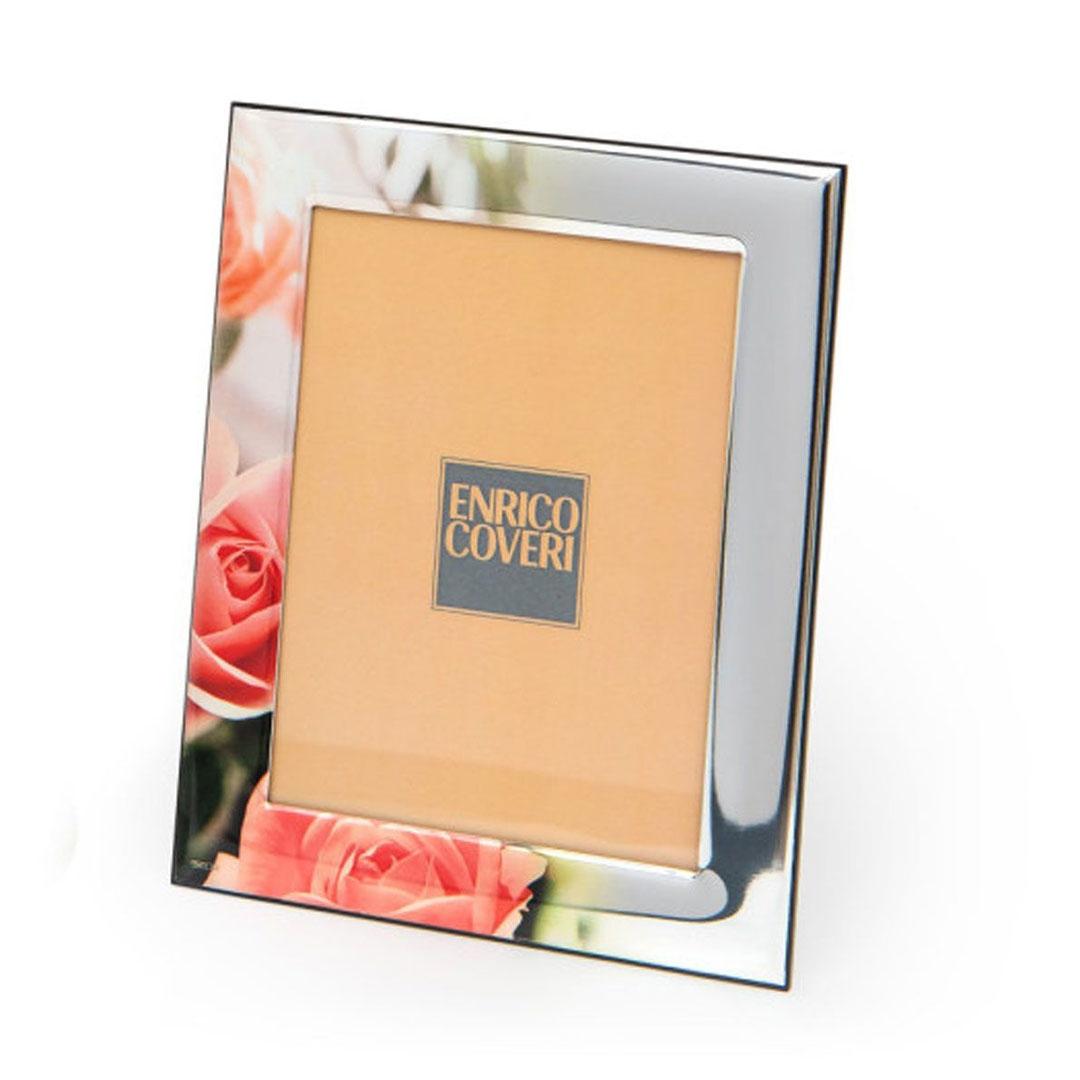 MARCO FOTOS 20x25 PLATA BILAMINADA CON ROSA PINTADA EC1001/2