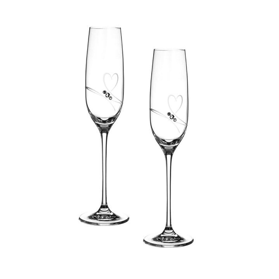 ESTUCHE COPAS CHAMPAGNE CRISTAL CORAZÓN GA4240