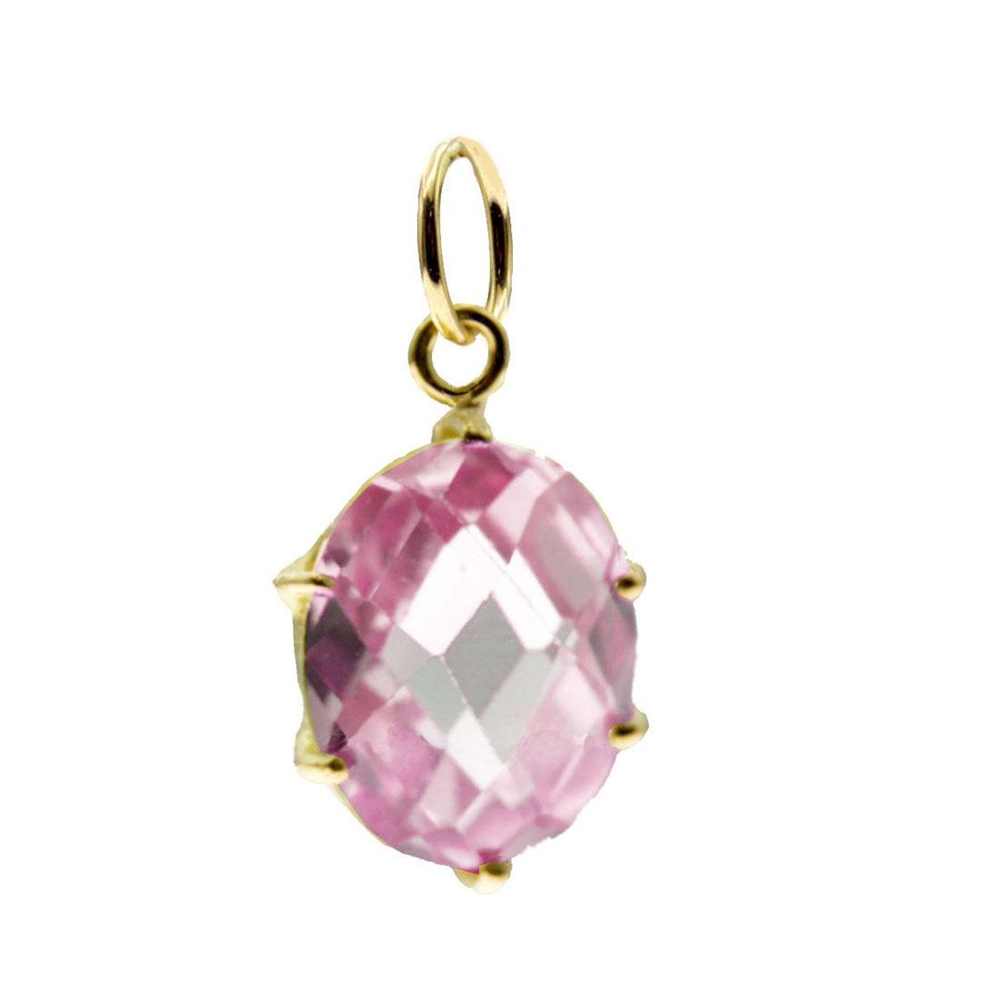 COLGANTE MUJER ORO 18K Y CIRCONITA ROSA 955-53R