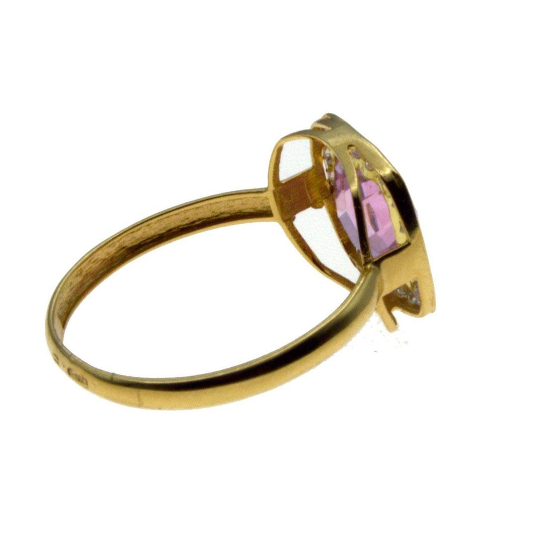 SORTIJA MUJER ORO 18K Y CIRCONITA ROSA 3016R/18