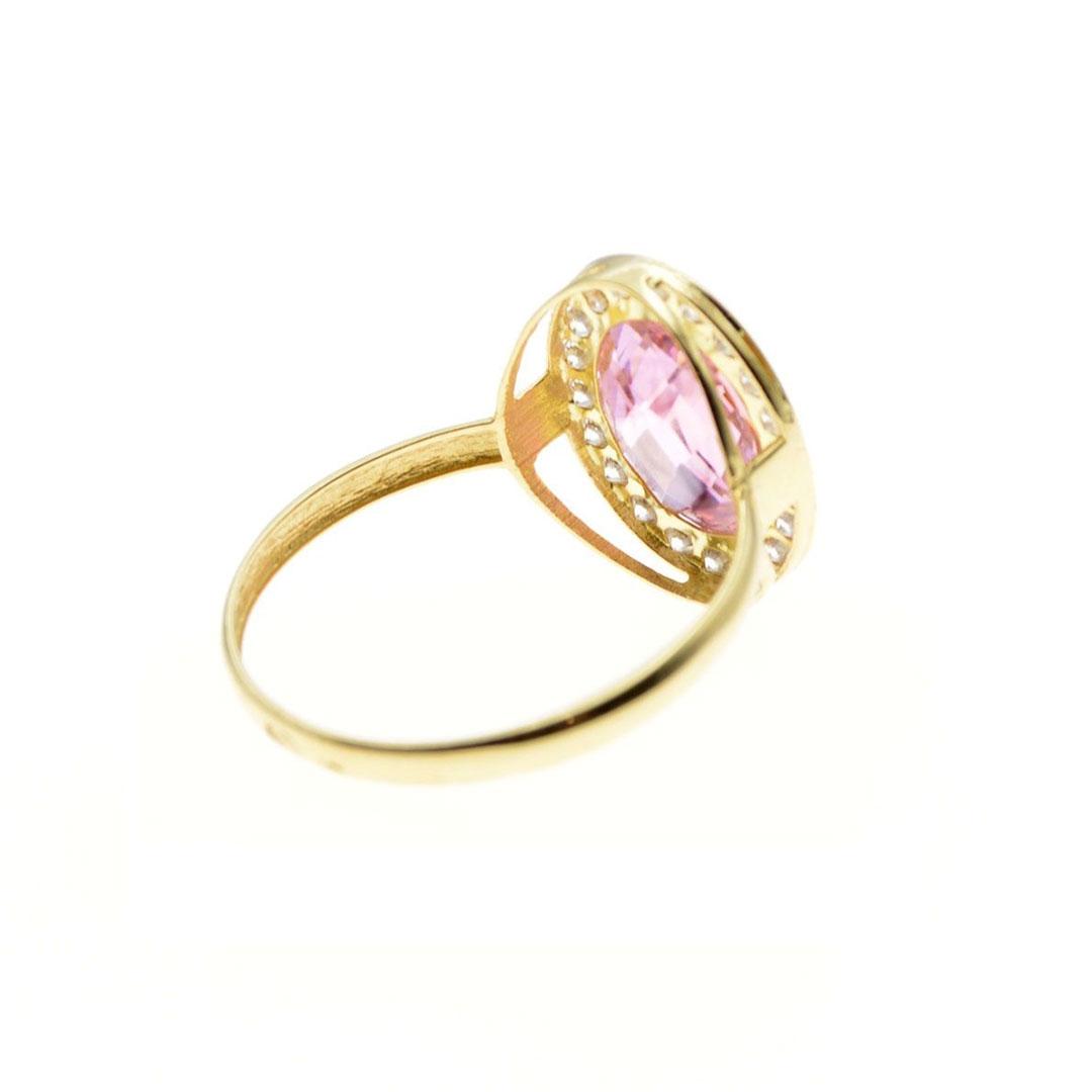 SORTIJA MUJER ORO 18K Y CIRCONITA ROSA 3015R/18