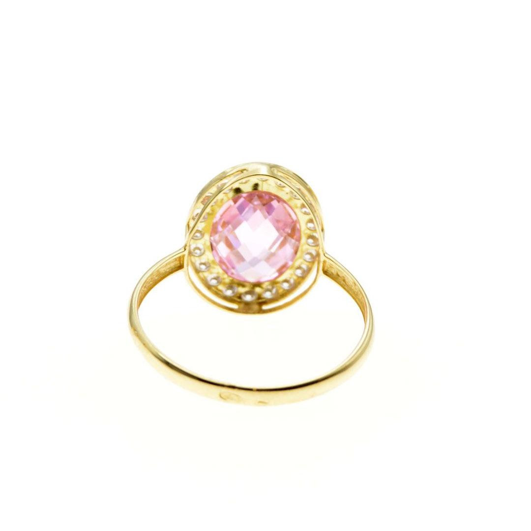 SORTIJA MUJER ORO 18K Y CIRCONITA ROSA 3015R/18