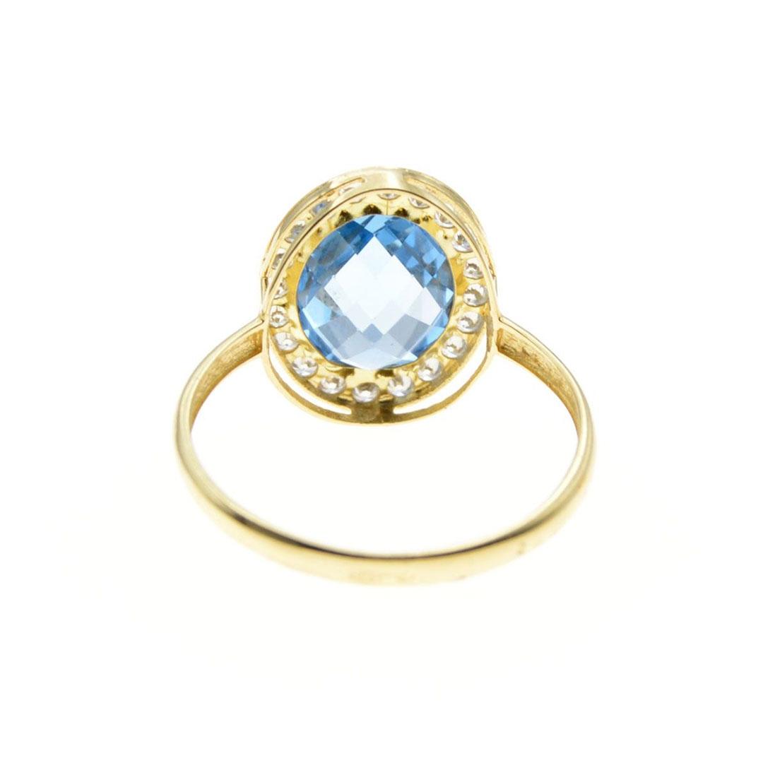 SORTIJA MUJER ORO 18K Y CIRCONITA AZUL 3015A/18