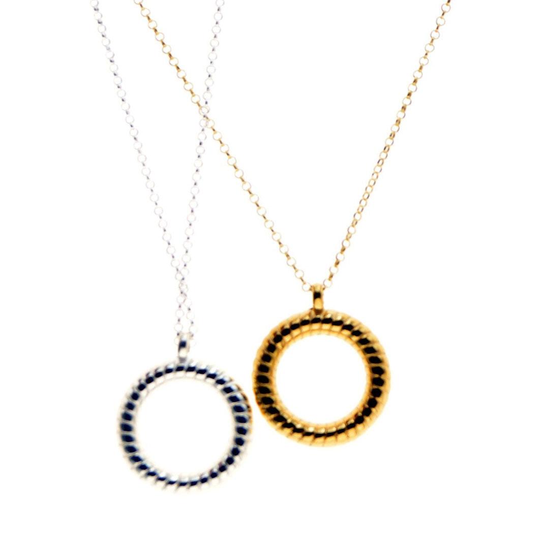 COLLAR MUJER PLATA LEY 925 CON COLGANTE REDONDO 28856A