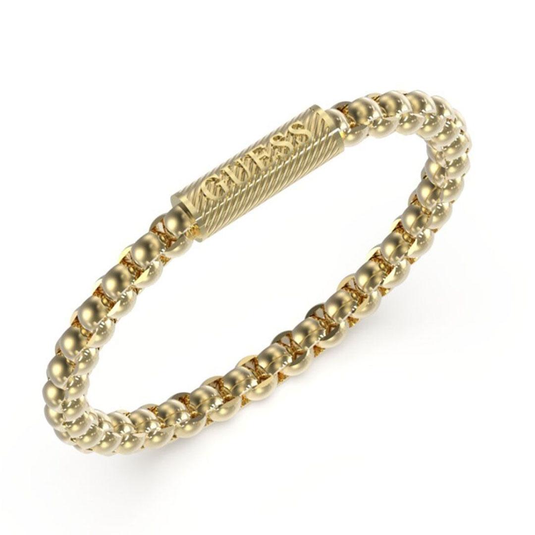 PULSERA HOMBRE ACERO DORADO GUESS JUMB03032JWYGS