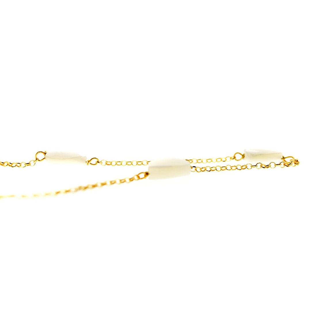 PULSERA MUJER PLATA LEY Y NÁCAR CORAZONES 410070A