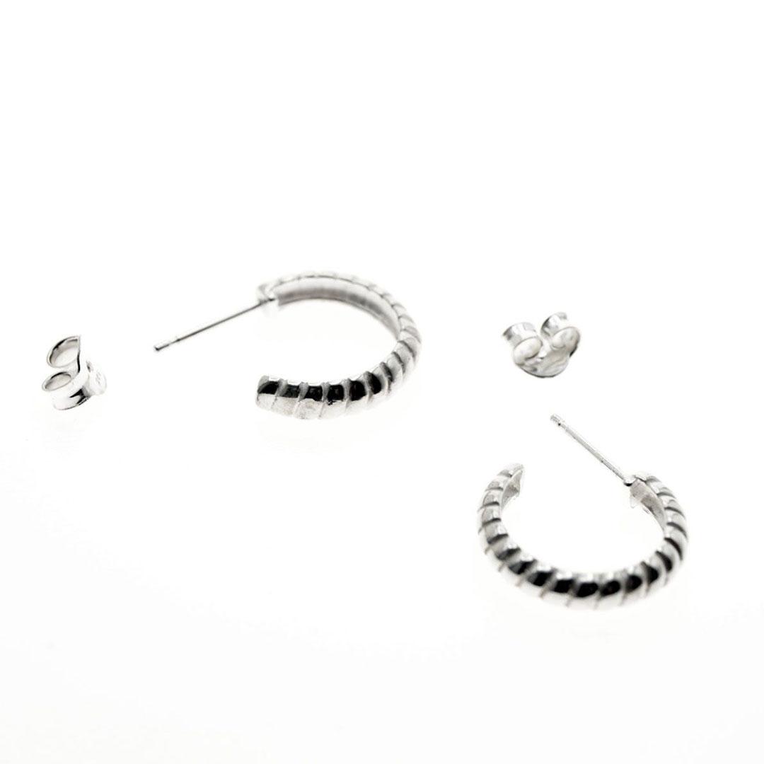 PENDIENTES SEMI ARO MUJER PLATA 925 18856