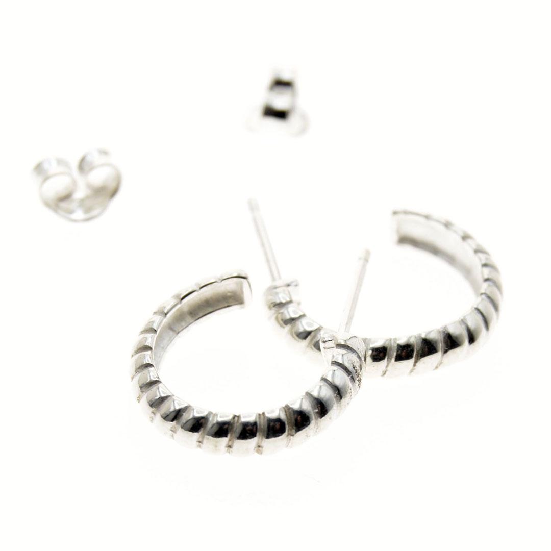 PENDIENTES SEMI ARO MUJER PLATA 925 18856