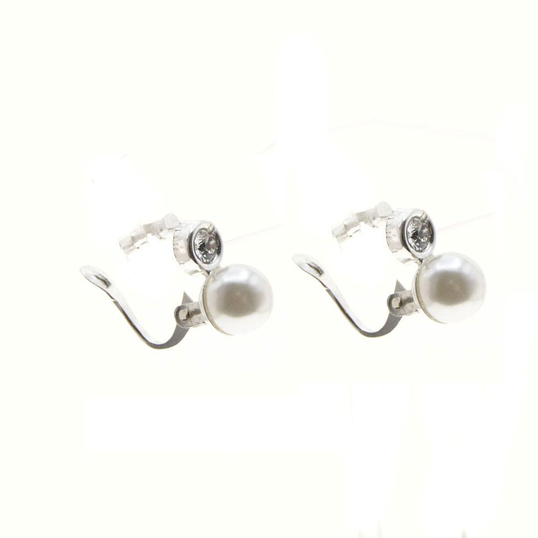 PENDIENTES MUJER PLATA CON CIRCONITA Y PERLA P2332