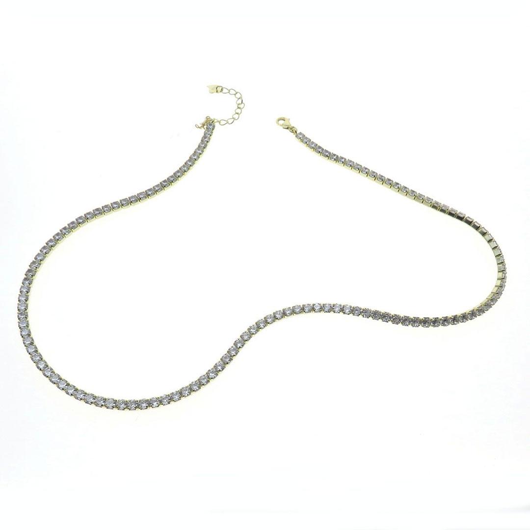 COLLAR MUJER PLATA LEY 925 Y CIRCONITAS 30C