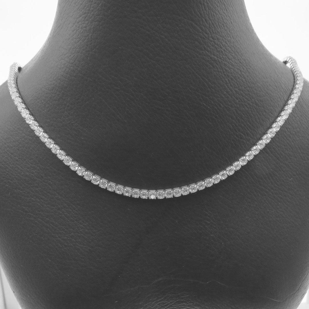 COLLAR MUJER PLATA LEY 925 Y CIRCONITAS 30PC