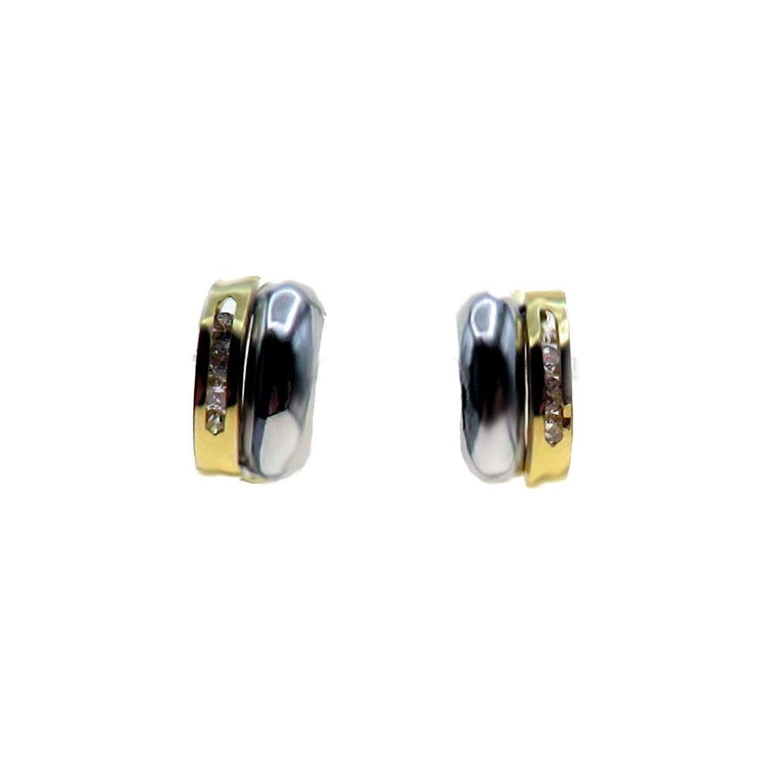PENDIENTES MUJER ORO 18K BICOLOR 5693M