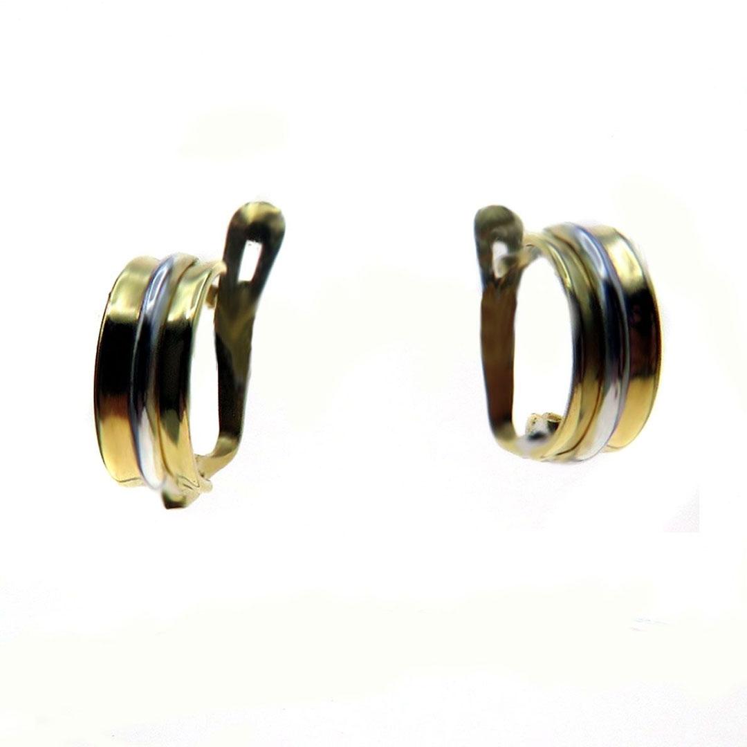 PENDIENTES MUJER ORO BICOLOR 18K 5691M
