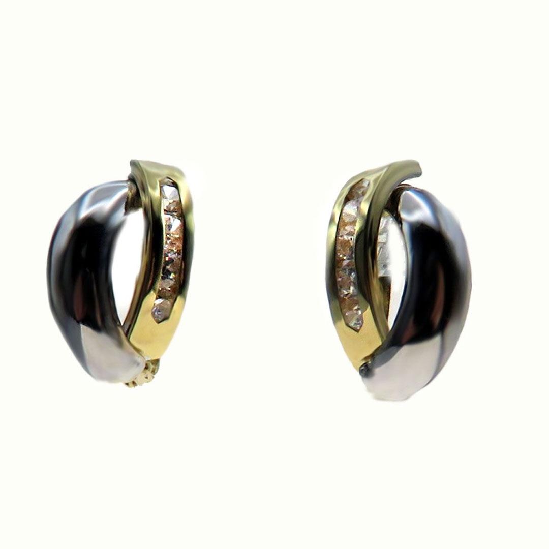 PENDIENTES MUJER ORO BICOLOR 18K 5599M