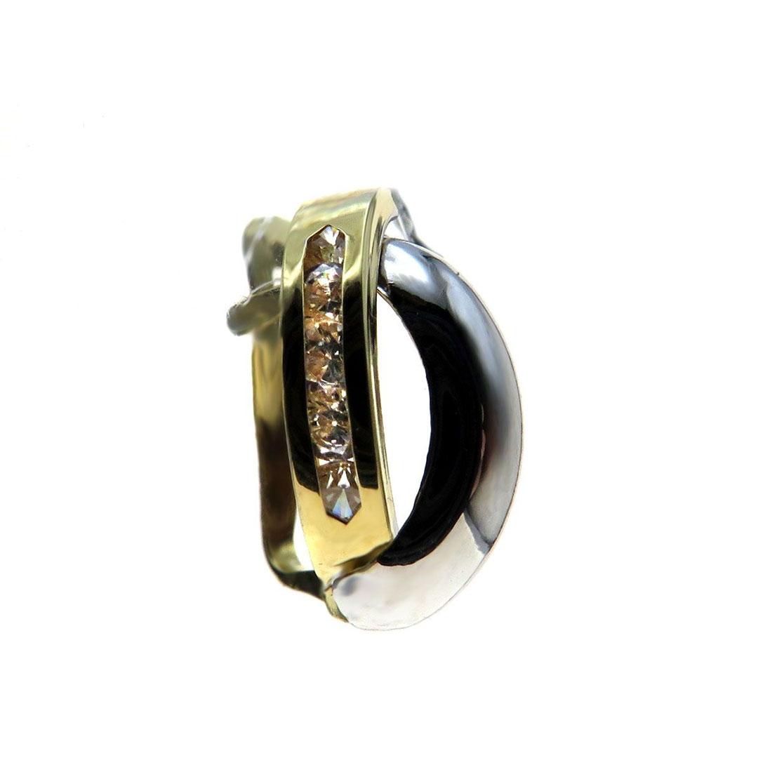 PENDIENTES MUJER ORO BICOLOR 18K 5599M