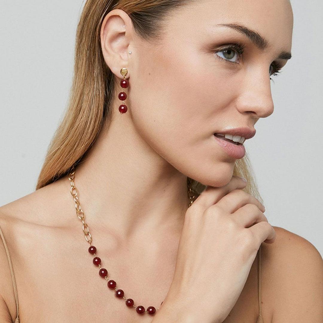 PENDIENTES MUJER PLATA DORADA DURÁN EXQUSE 00512066