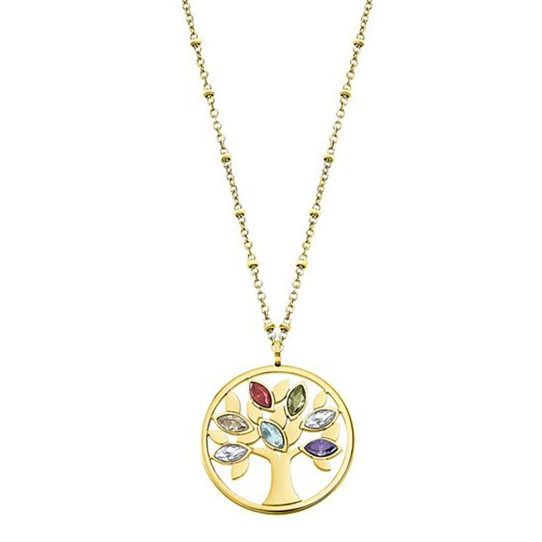 COLLAR MUJER LOTUS ACERO DORADO LS2192-1/2