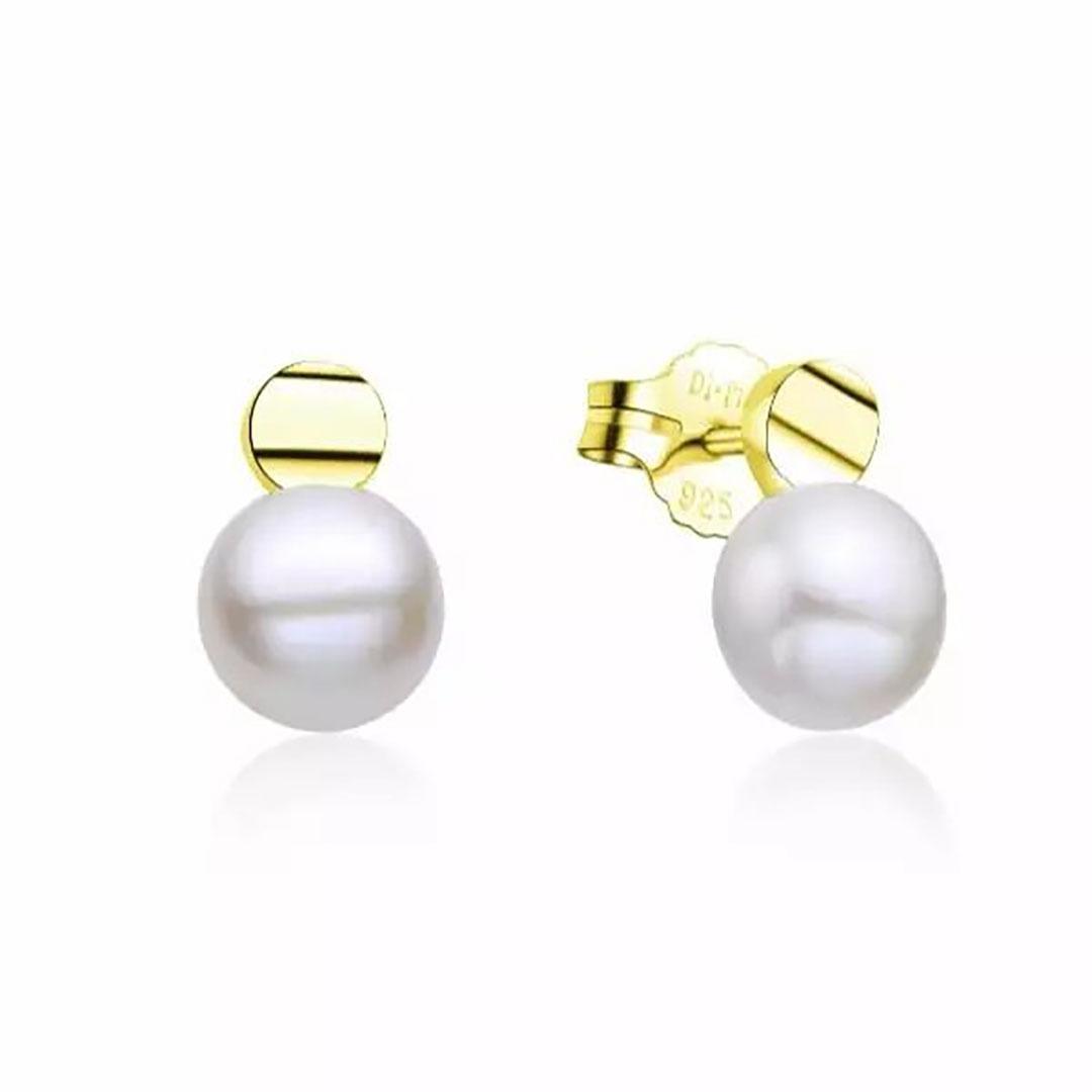 PENDIENTES MUJER PLATA LEY 625 DORADO  24672/Y