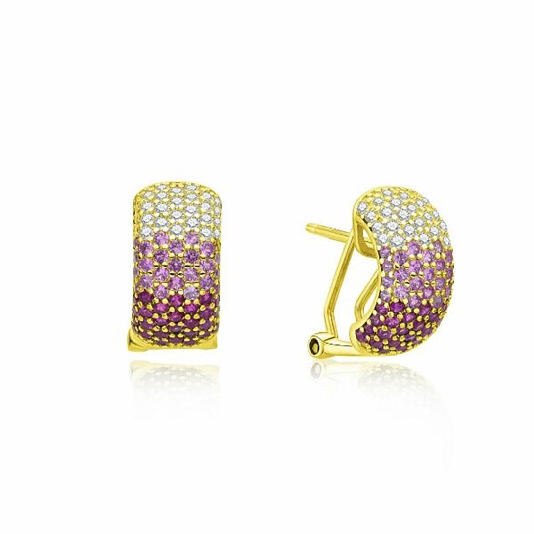 PENDIENTES MUJER PLATA DE LEY 925  DORADO 24800/R