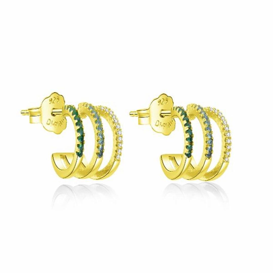 PENDIENTES MUJER PLATA DE LEY  DORADO 925 24846/E