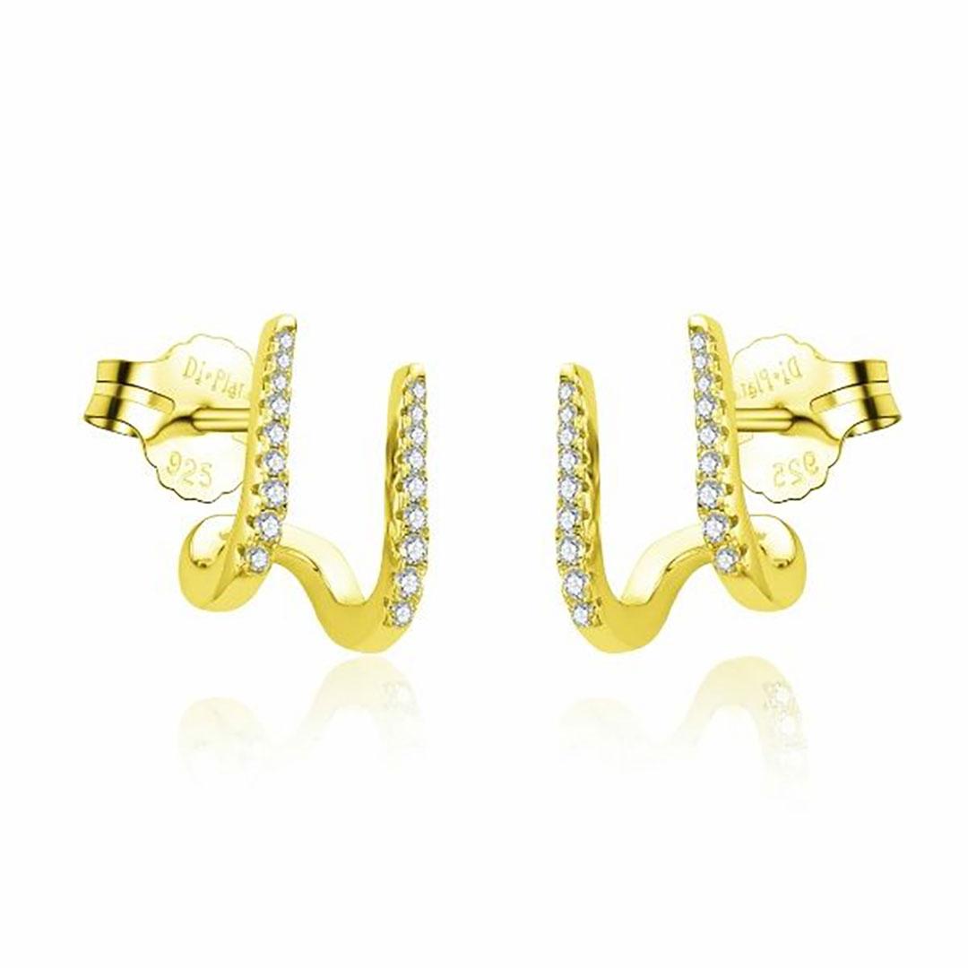 PENDIENTES MUJER PLATA DE LEY 925 DORADOS 24861/Y