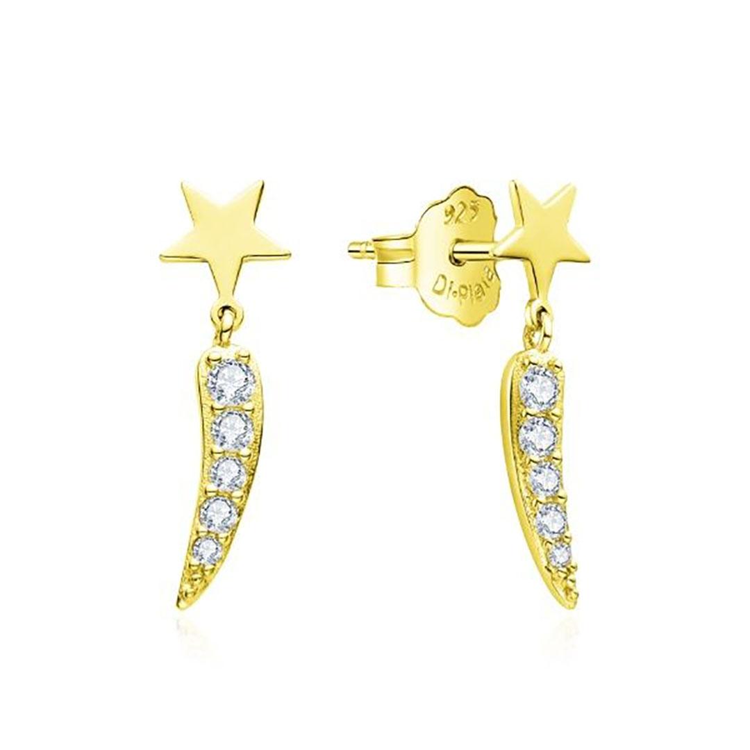 PENDIENTES MUJER PLATA DE LEY 925 DORADOS 24871/Y