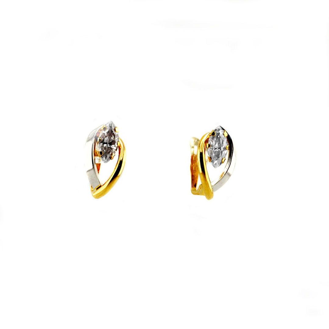 PENDIENTES MUJER ORO BICOLOR 18K 5854M