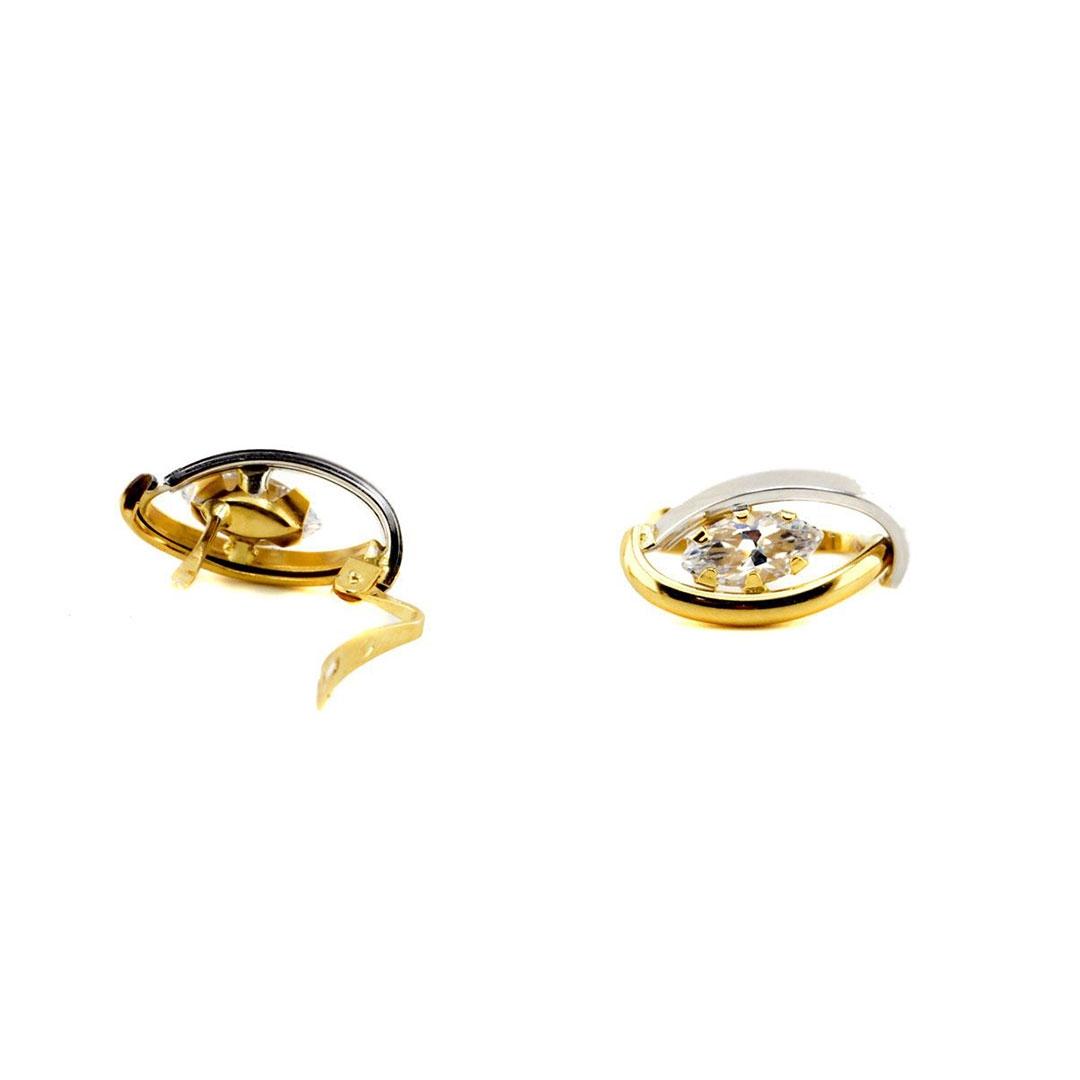 PENDIENTES MUJER ORO BICOLOR 18K 5851M