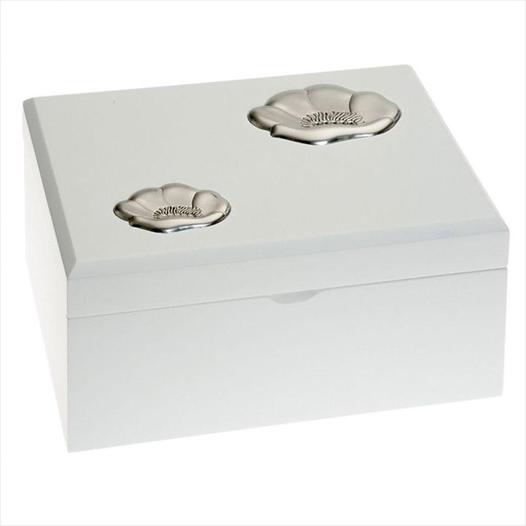 REGALO INFANTIL JOYERO MADERA Y PLATA GA1097M