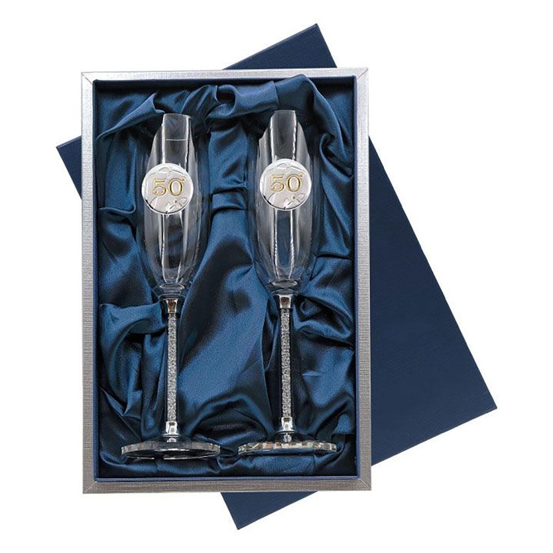 ESTUCHE JUEGO DE COPAS DE CHAMPAGNE 50 ANIVERSARIO GA4290C