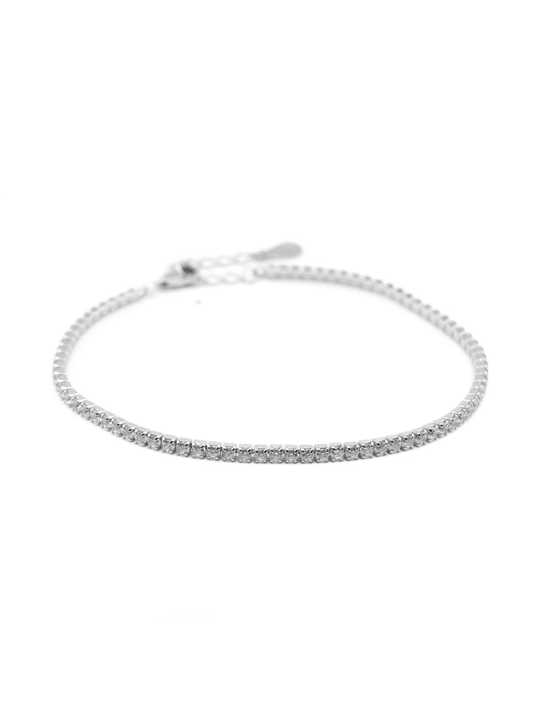 PULSERA MUJER  PLATA RIVIERE PIEDRAS BLANCAS 550