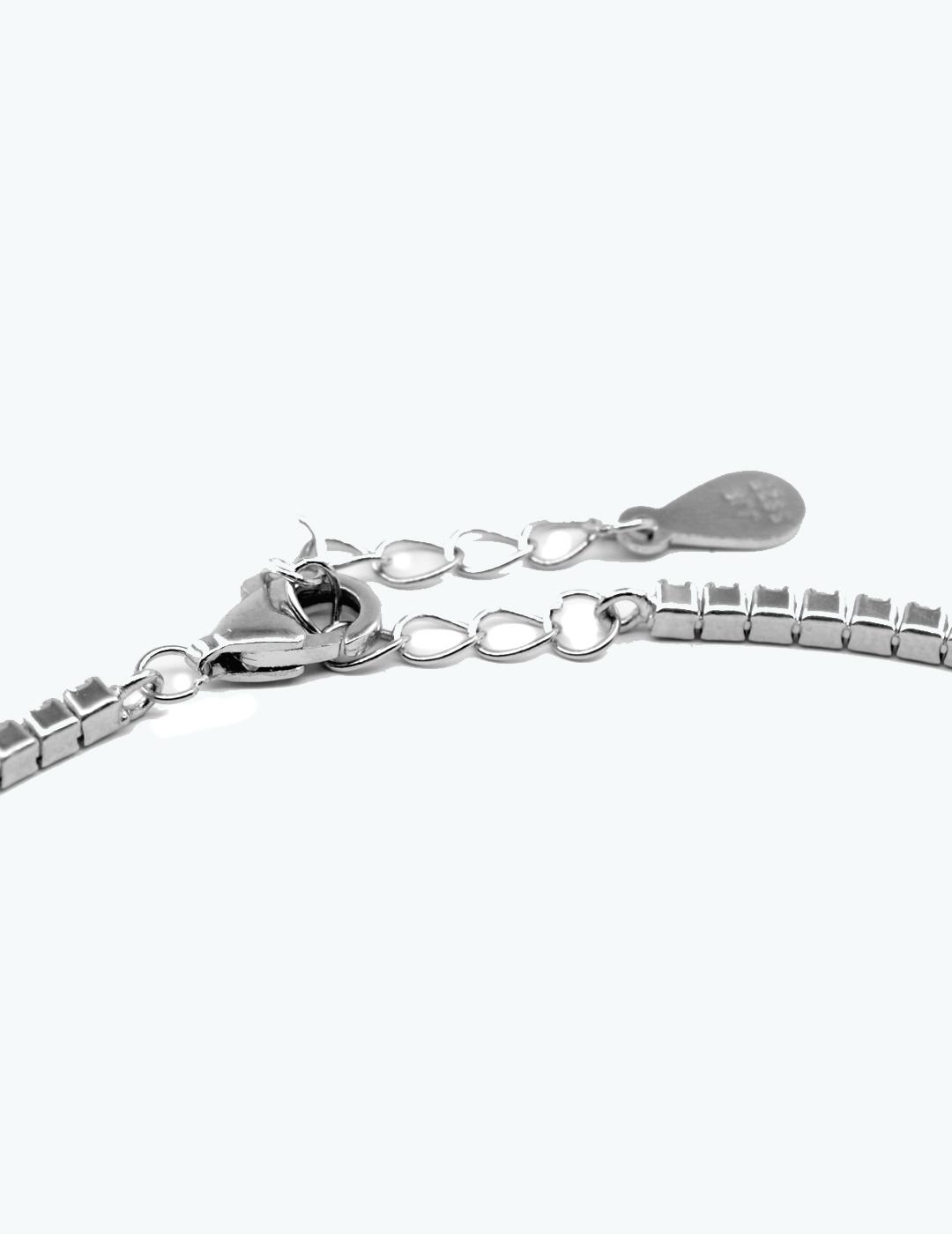 PULSERA MUJER  PLATA RIVIERE PIEDRAS BLANCAS 550