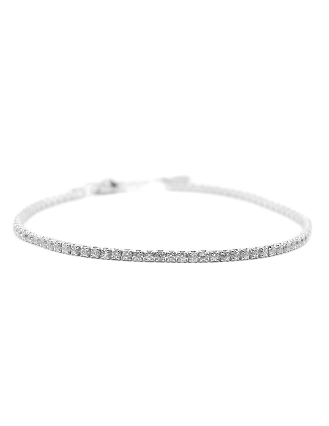 PULSERA MUJER  PLATA RIVIERE PIEDRAS BLANCAS 550