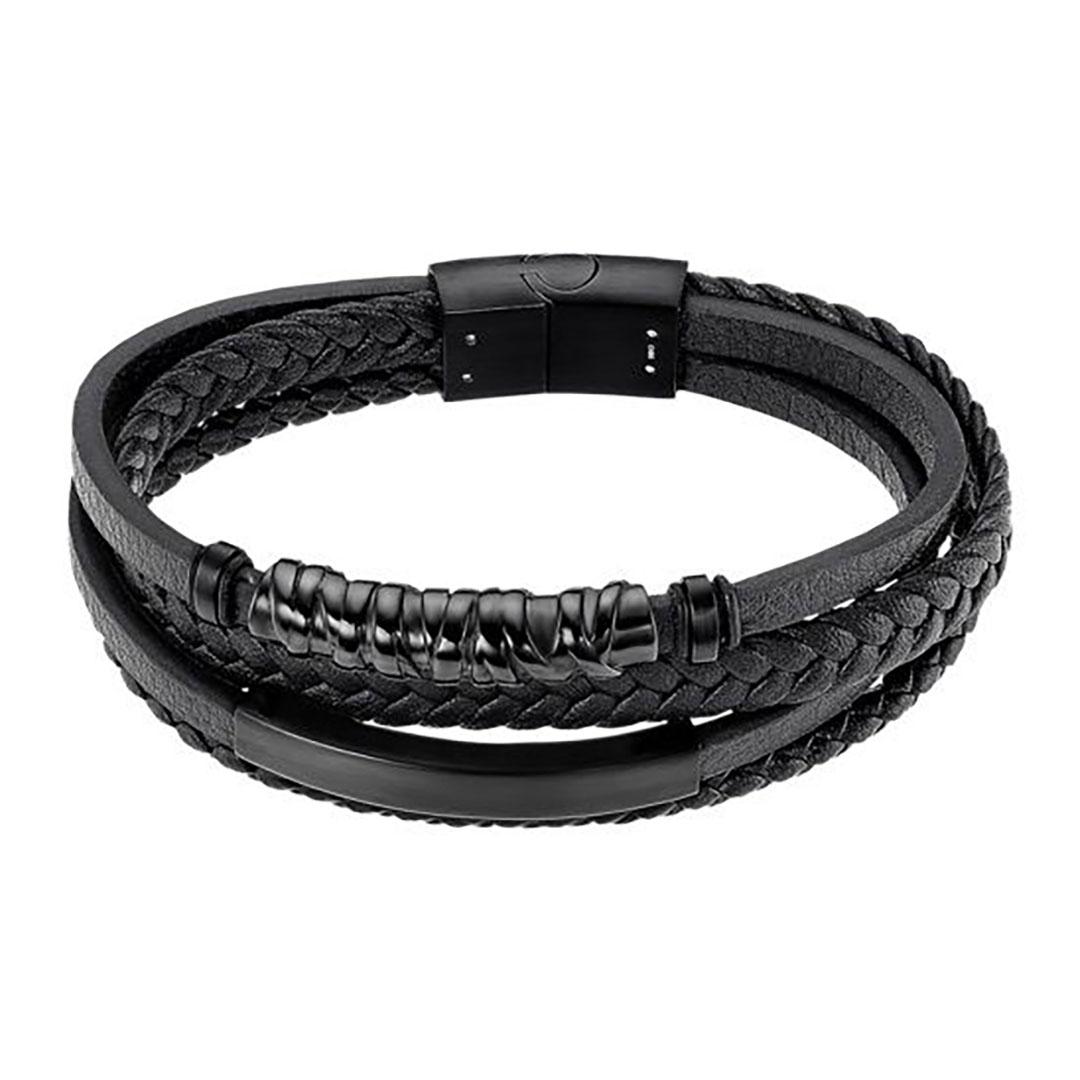 PULSERA HOMBRE LOTUS ACERO Y CUERO  LS2384-2/1