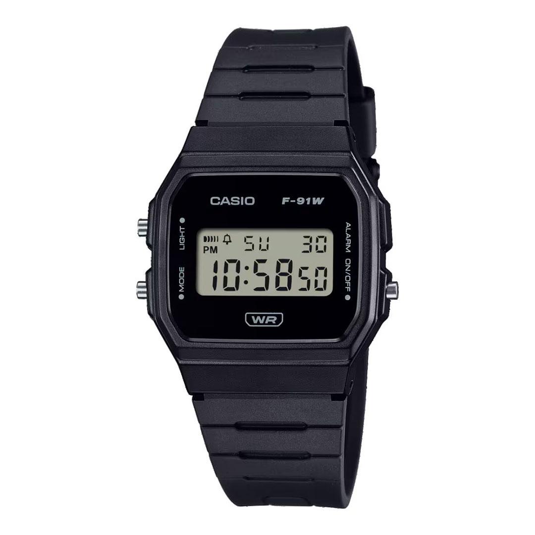 RELOJ UNISEX CASIO F-91WB-1AEF (NEGRO)