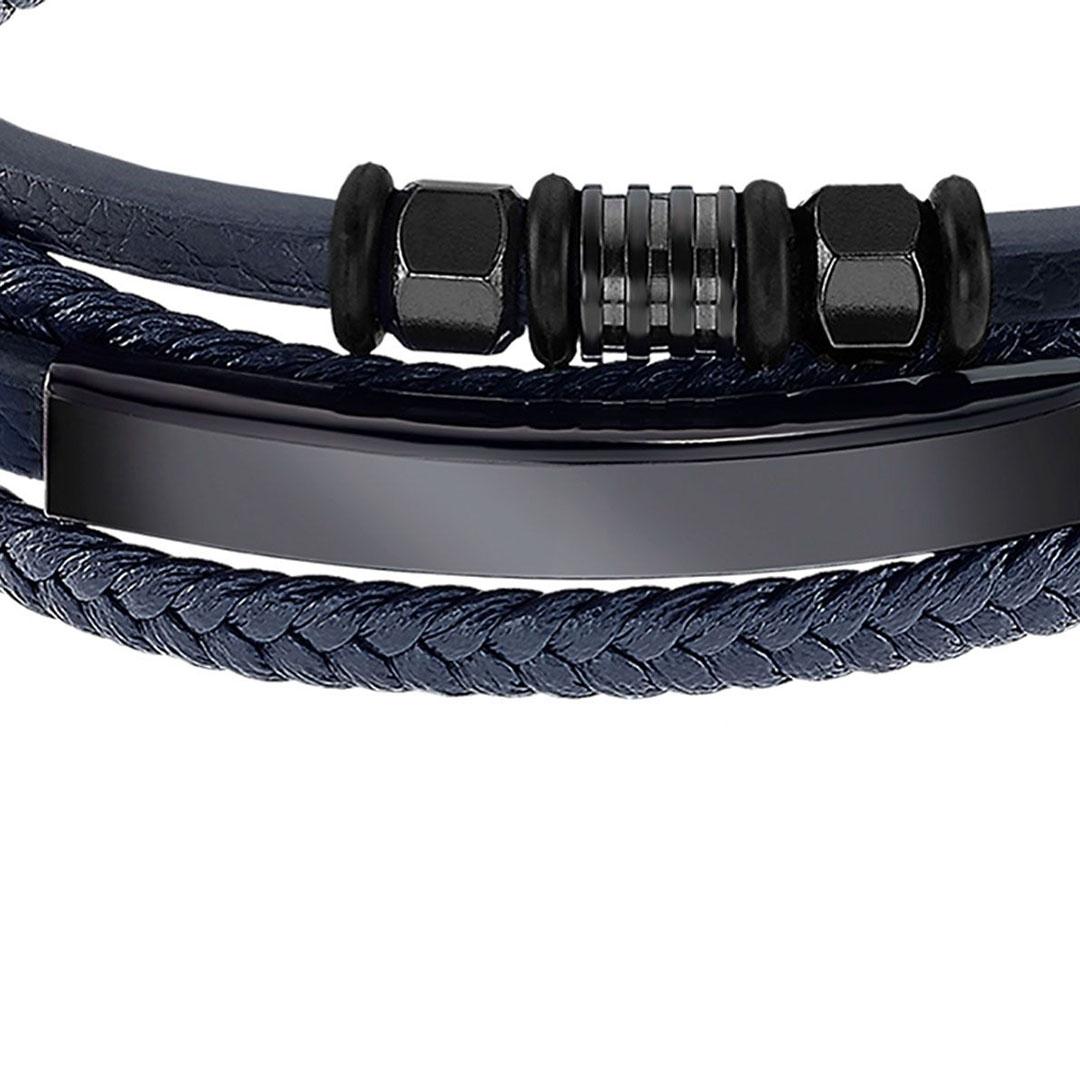 PULSERA HOMBRE ACERO Y CUERO LOTUS LS2407-2/1