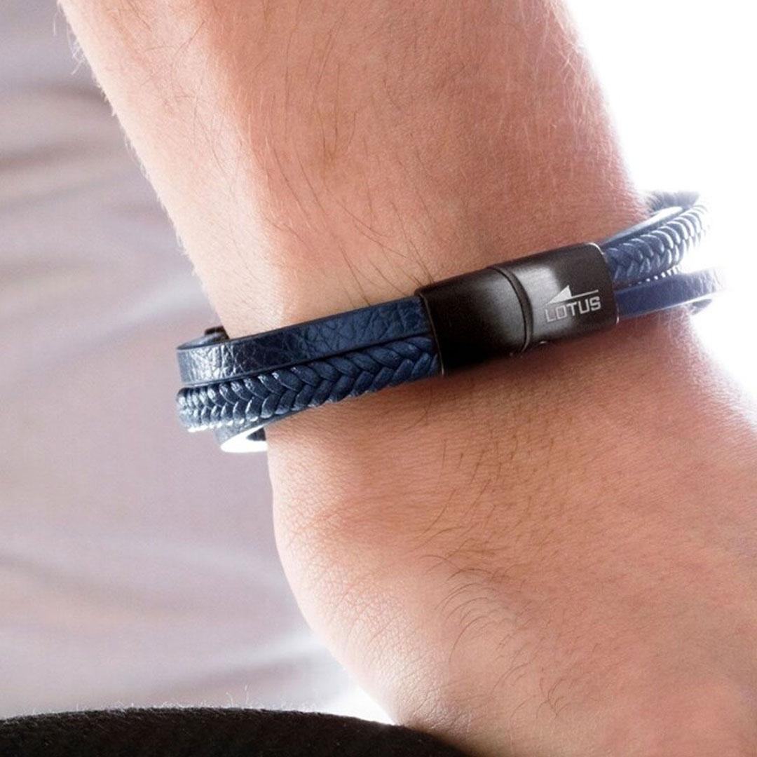 PULSERA HOMBRE ACERO Y CUERO LOTUS LS2407-2/1