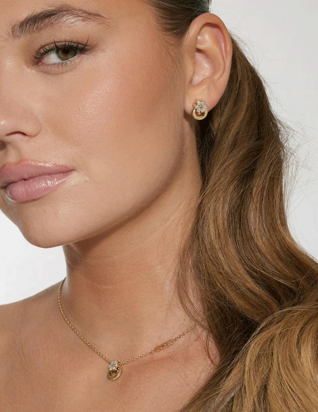 PENDIENTES MUJER ACERO DORADO GUESS  JUBE05108JWYGT-U