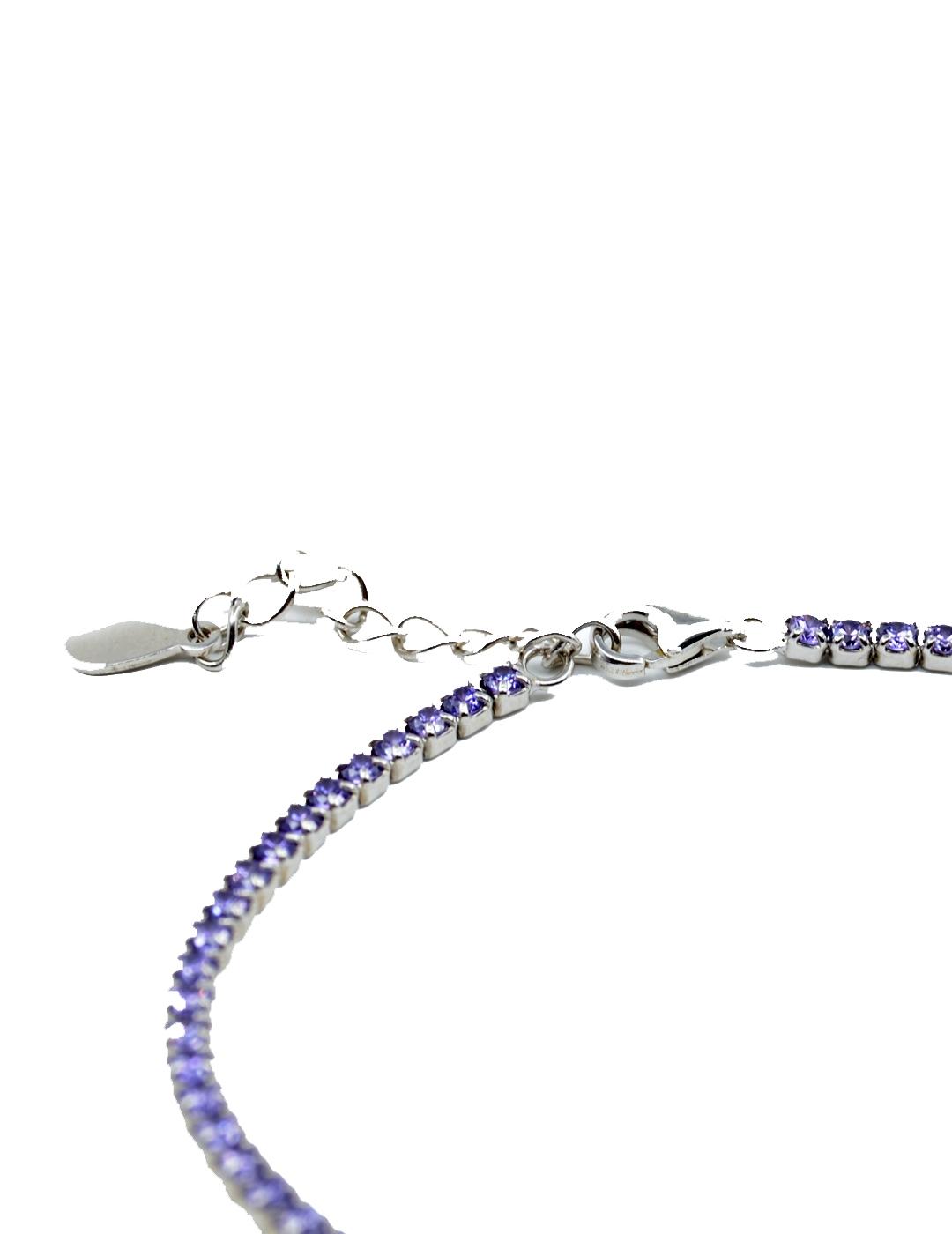 PULSERA MUJER  PLATA RIVIERE PIEDRAS LILAS 550AM